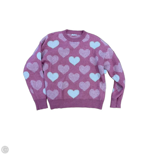 Sweater By Pink Lily In Pink, Size: M