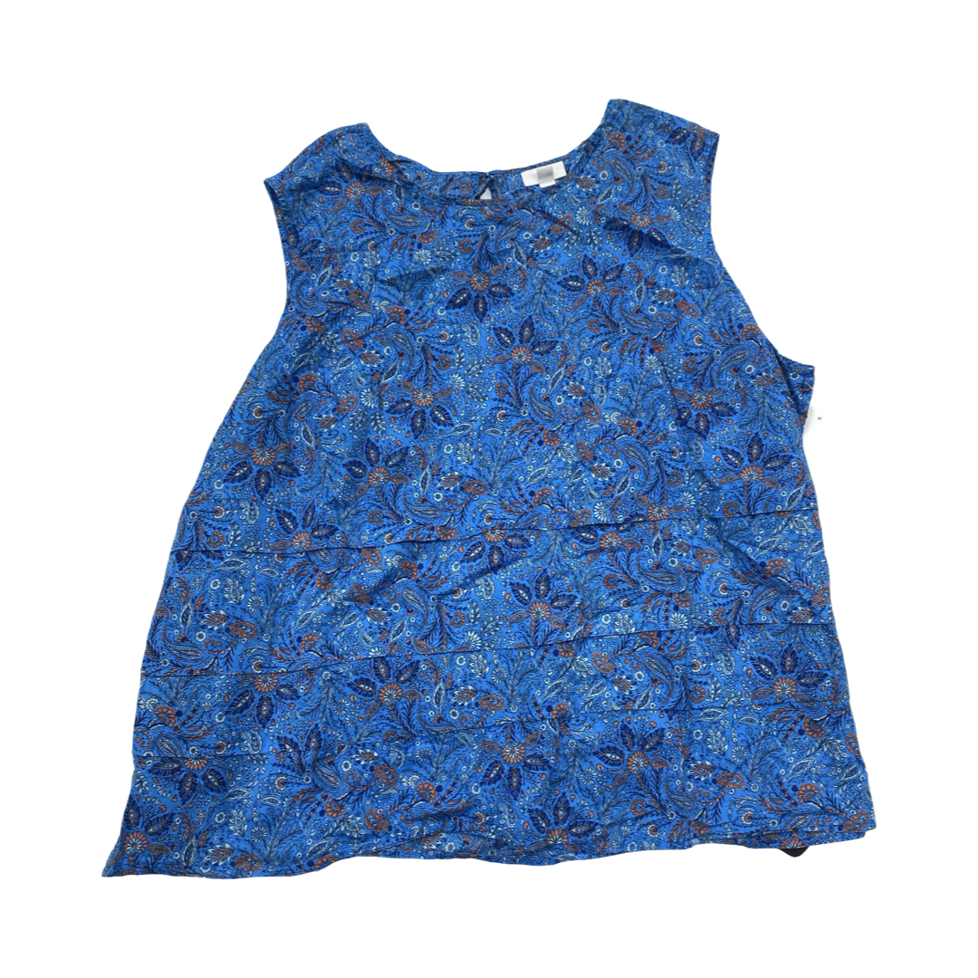 Top Sleeveless By J. Jill In Blue, Size:4X