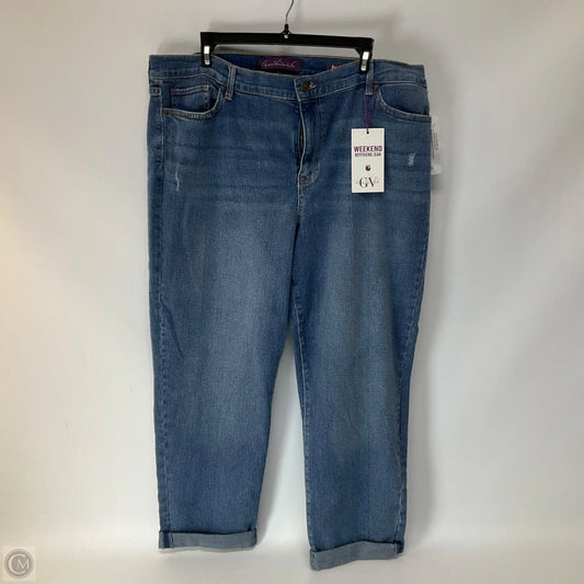 Jeans Cropped By Gloria Vanderbilt In Blue Denim, Size: 16