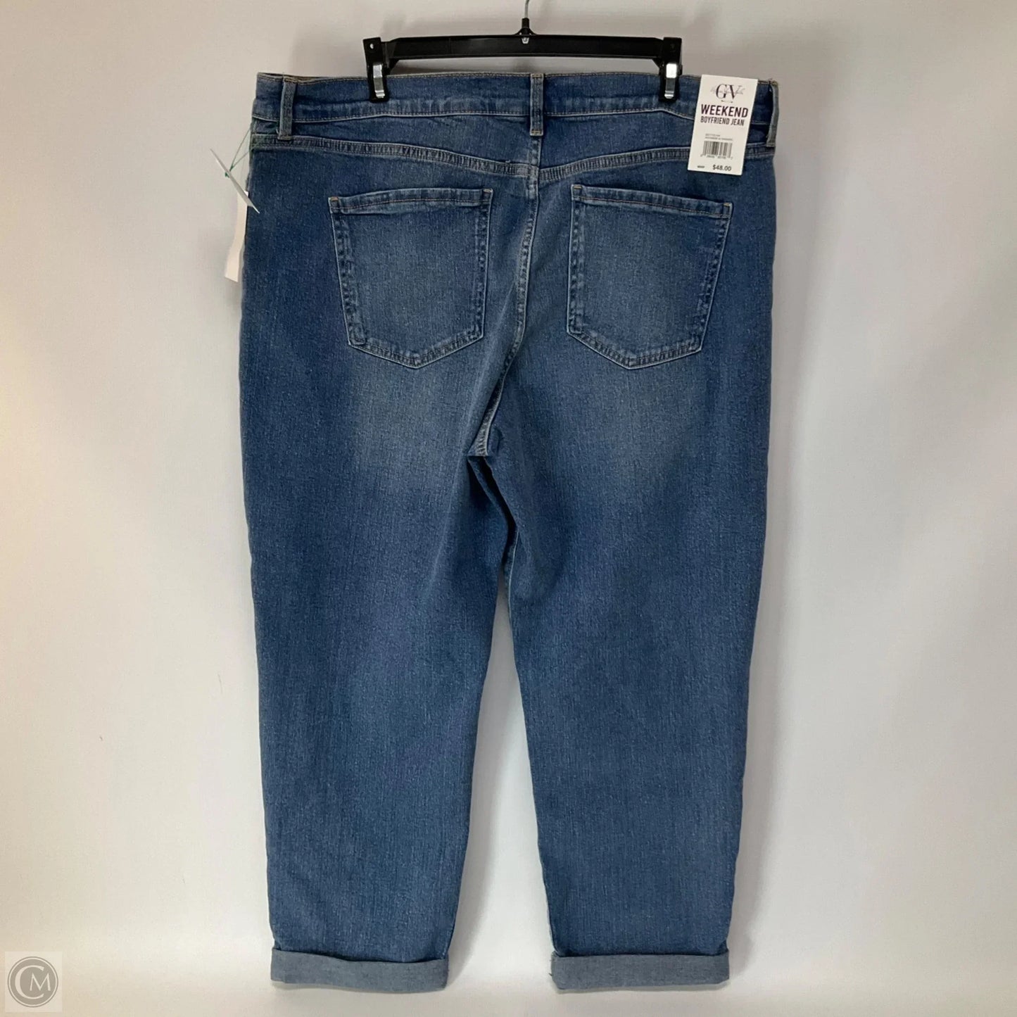 Jeans Cropped By Gloria Vanderbilt In Blue Denim, Size: 16