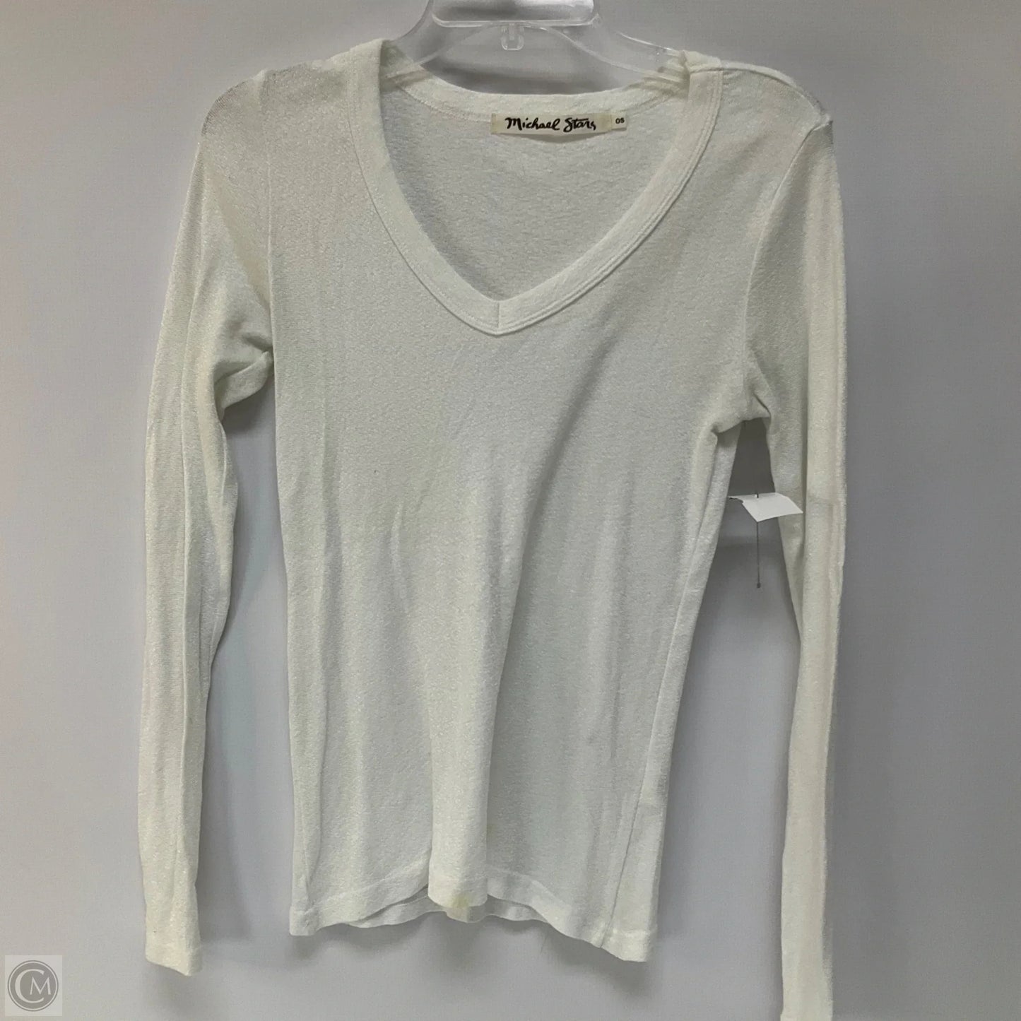 Top Long Sleeve By Michael Stars In White, Size: Osfm