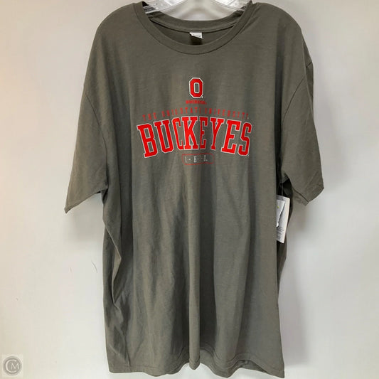 Athletic Top Short Sleeve By Hanes In Grey, Size: 3x