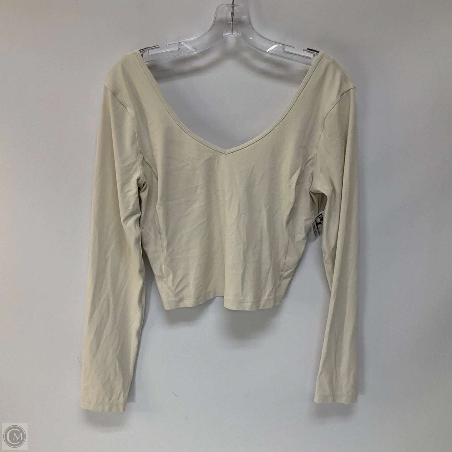 Athletic Top Long Sleeve Crewneck By Lululemon In Cream, Size: 8