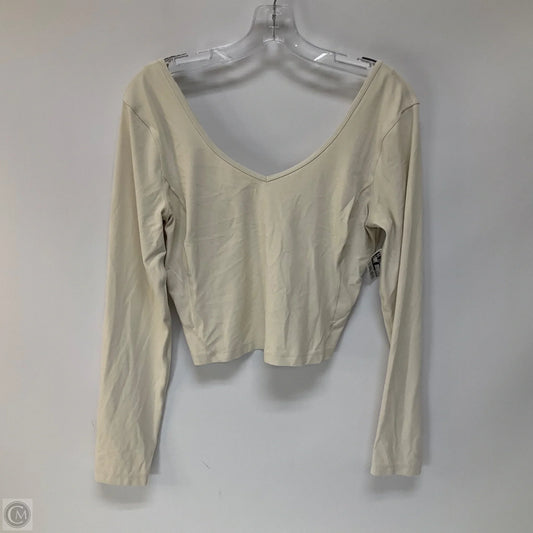 Athletic Top Long Sleeve Crewneck By Lululemon In Cream, Size: 8
