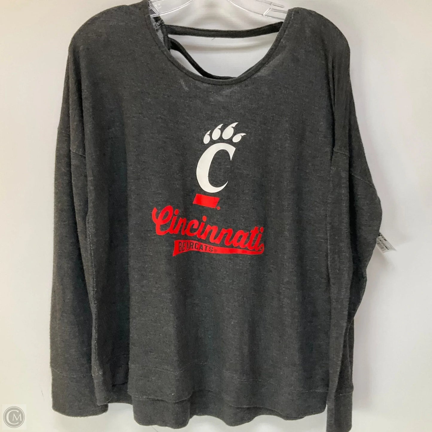 Athletic Top Long Sleeve Crewneck By Clothes Mentor In Grey, Size: S