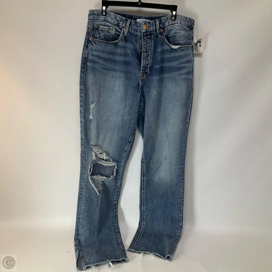 Jeans Straight By Good American In Blue Denim, Size: 12