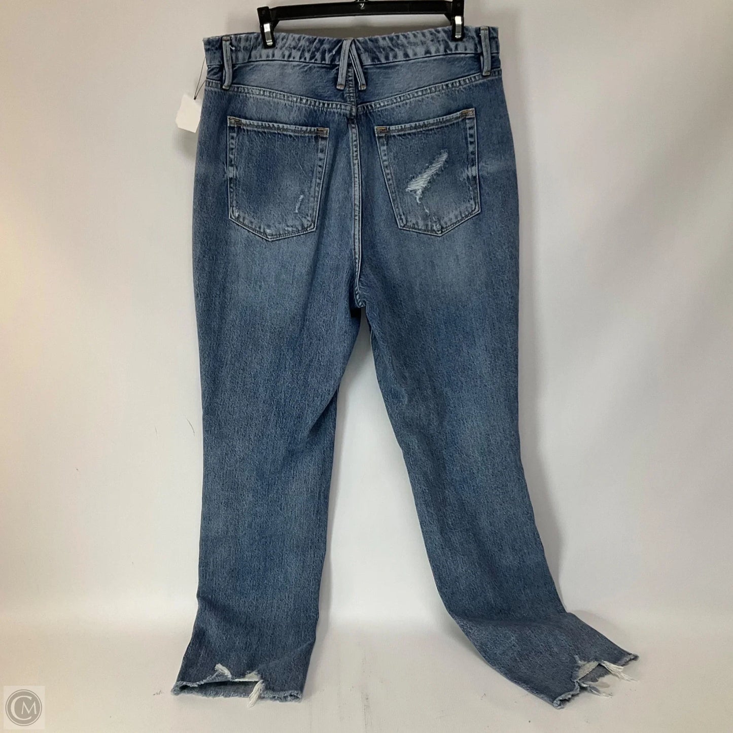 Jeans Straight By Good American In Blue Denim, Size: 12