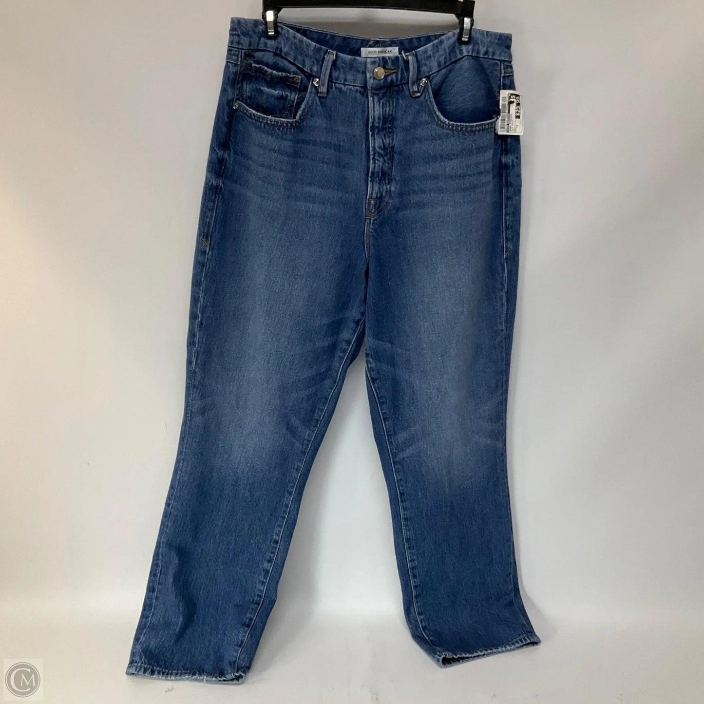 Jeans Straight By Good American In Blue Denim, Size: 12
