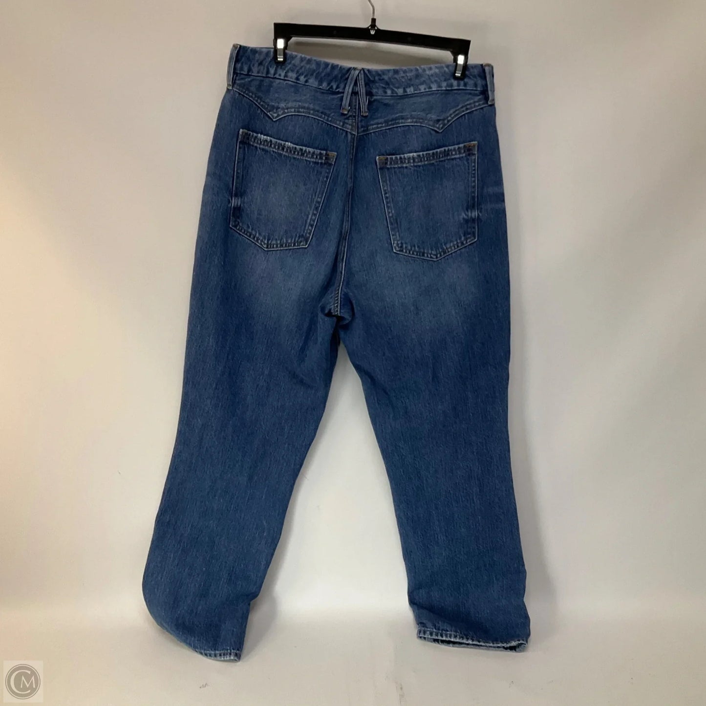 Jeans Straight By Good American In Blue Denim, Size: 12