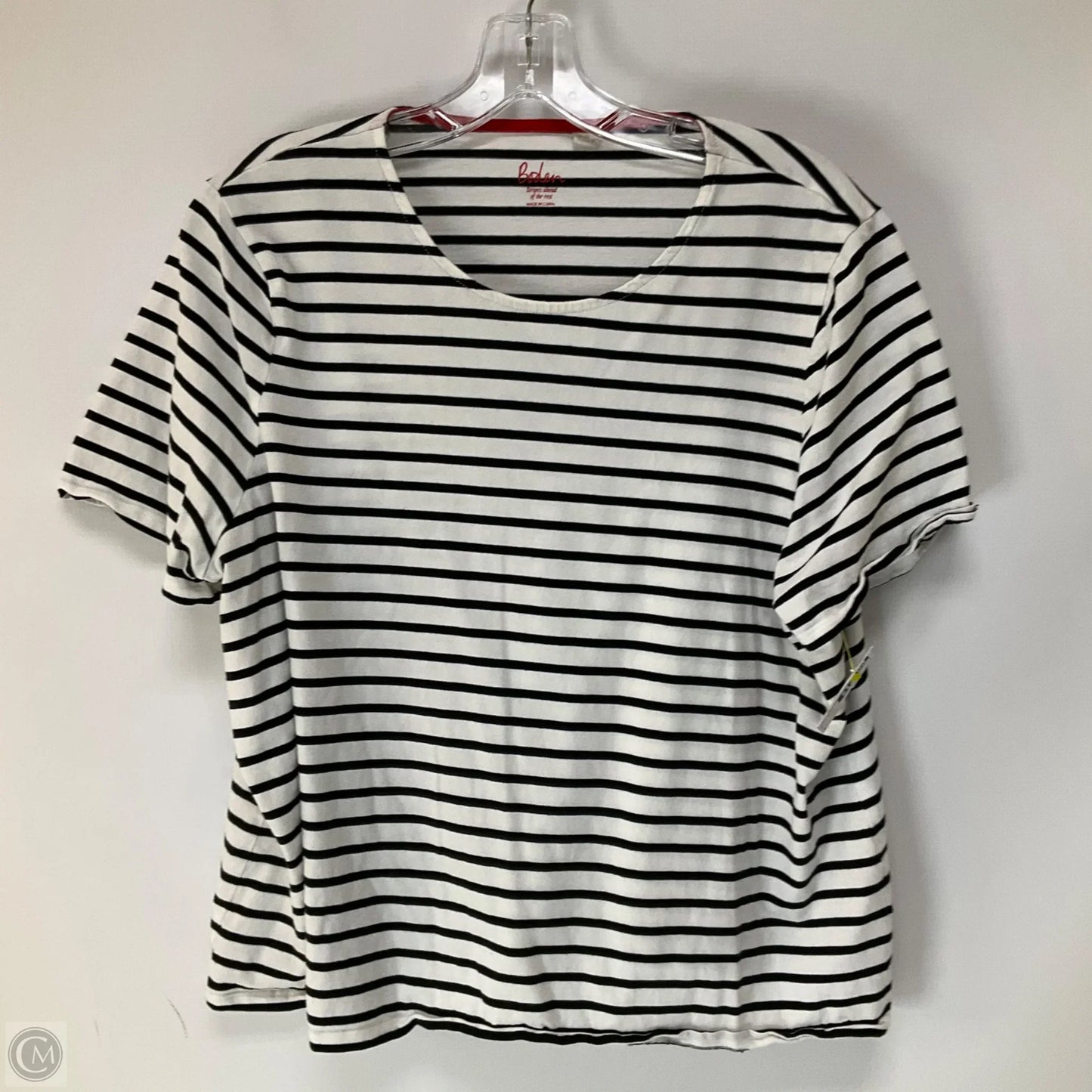 Top Short Sleeve By Boden In Striped Pattern, Size: Xl