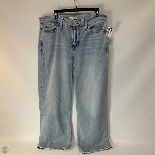 Jeans Straight By Banana Republic In Blue Denim, Size: 12