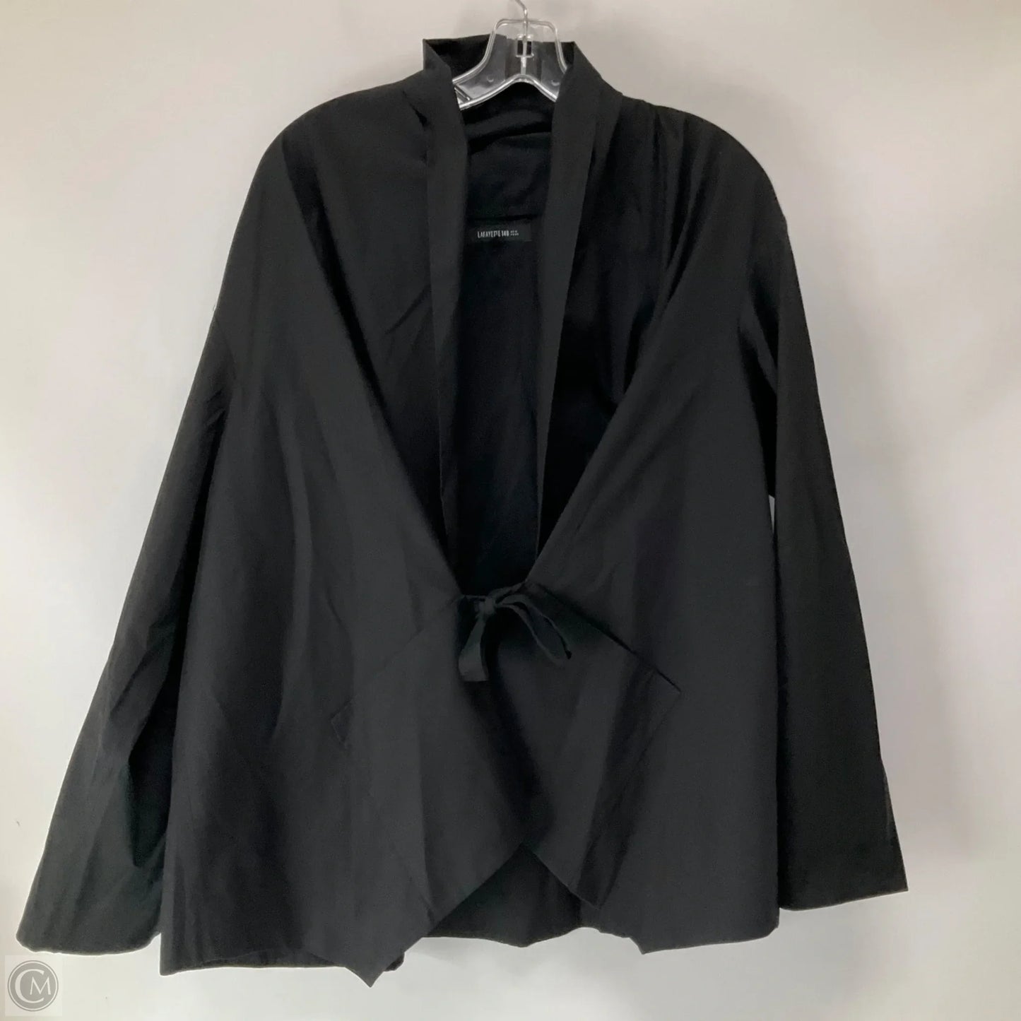 Top Long Sleeve Designer By Lafayette 148 In Black, Size: M