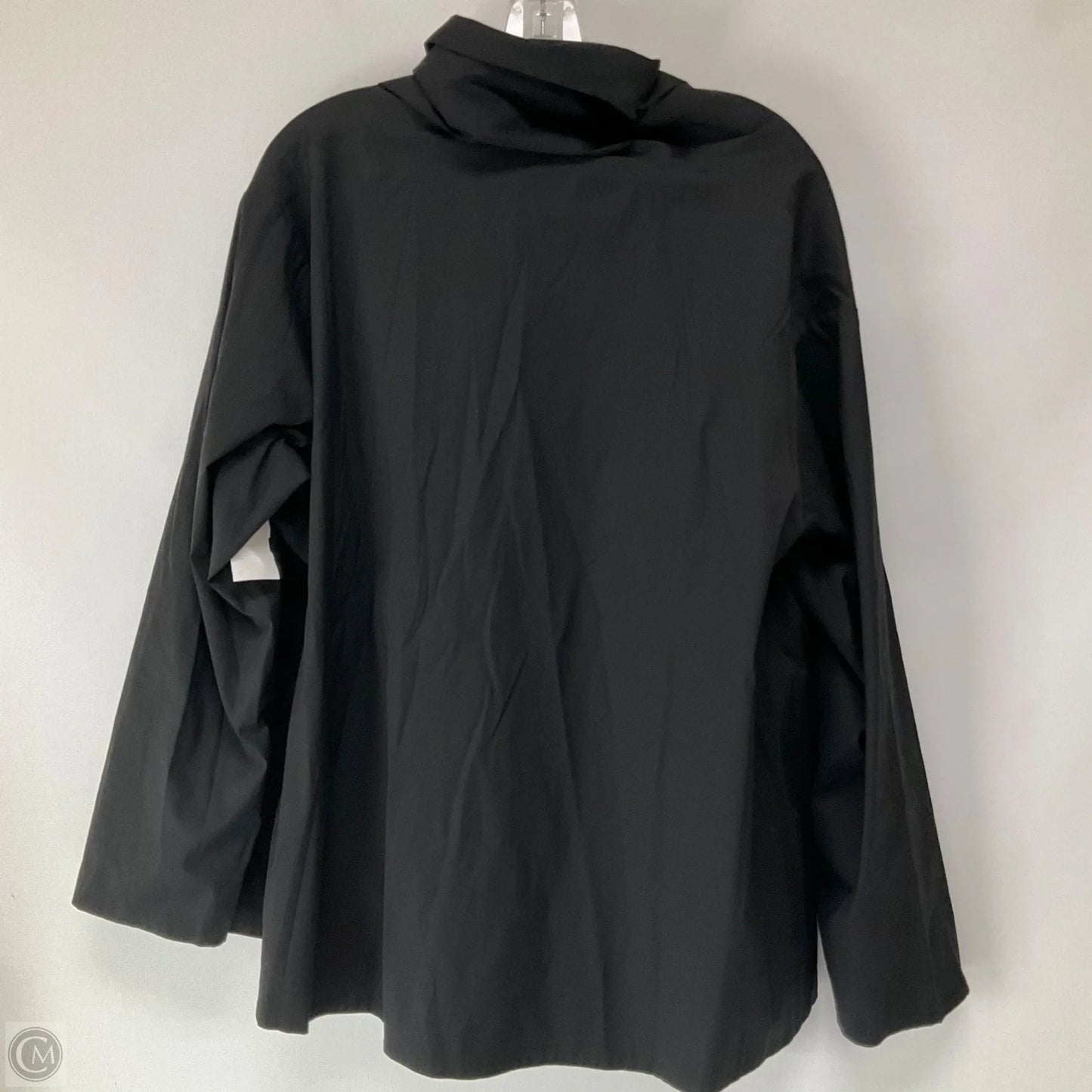 Top Long Sleeve Designer By Lafayette 148 In Black, Size: M