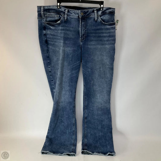 Jeans Skinny By Silver In Blue Denim, Size: 18