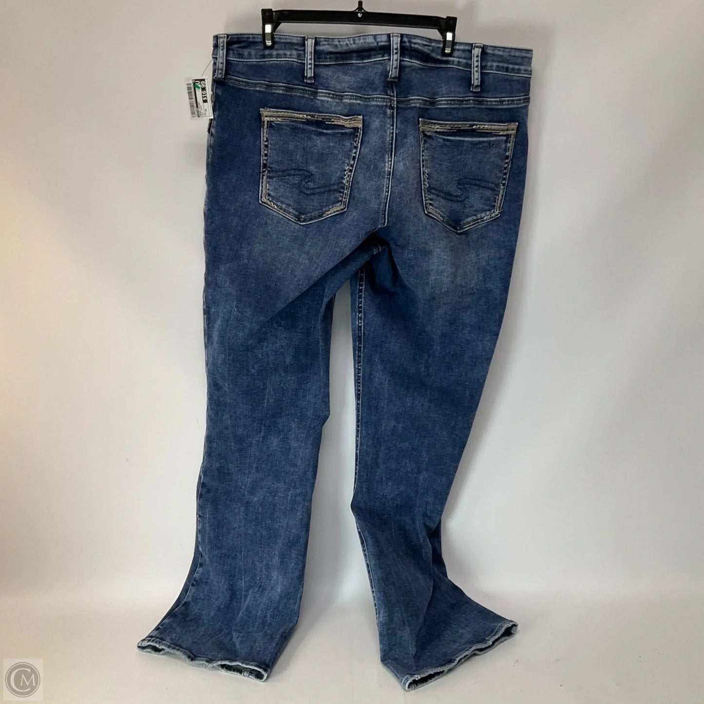 Jeans Skinny By Silver In Blue Denim, Size: 18