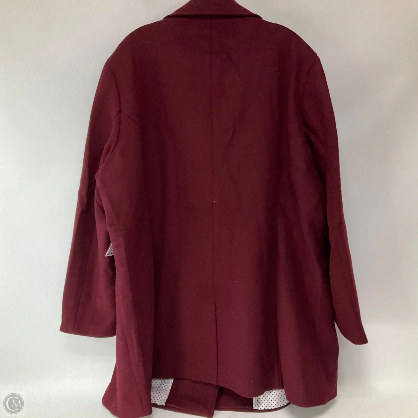 Coat Peacoat By Clothes Mentor In Maroon, Size: 3x