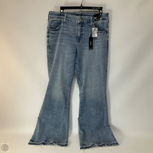 Jeans Flared By Express In Blue Denim, Size: 12