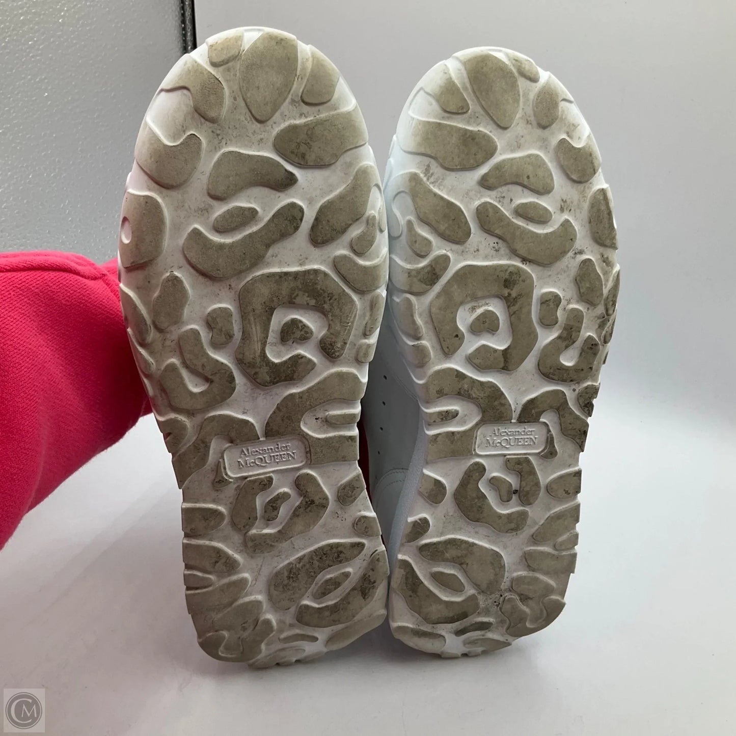 Shoes Luxury Designer By Alexander Mcqueen In Red & White, Size: 8