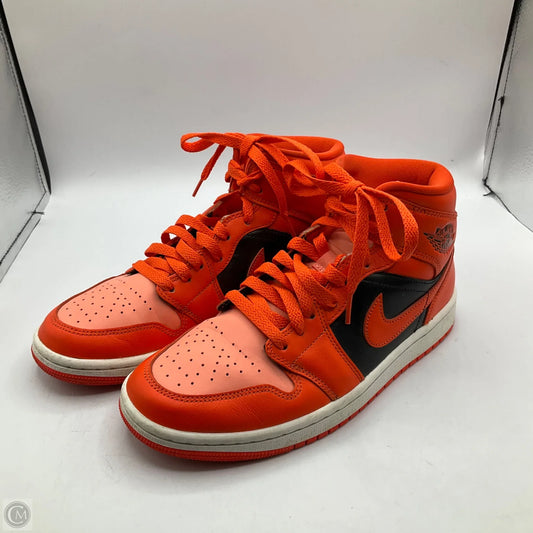 Shoes Sneakers By Nike In Black & Orange, Size: 8.5