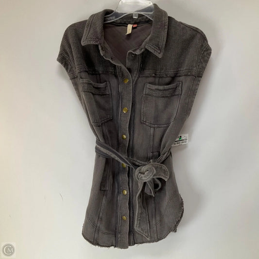 Jacket Shirt By Pilcro In Grey, Size: Xs