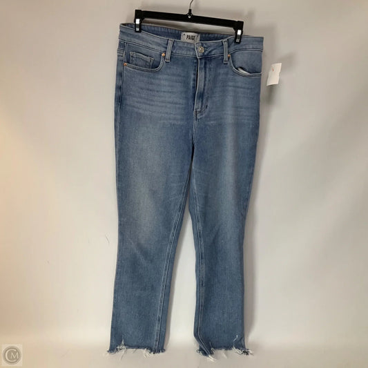 Jeans Straight By Paige In Blue Denim, Size: 10