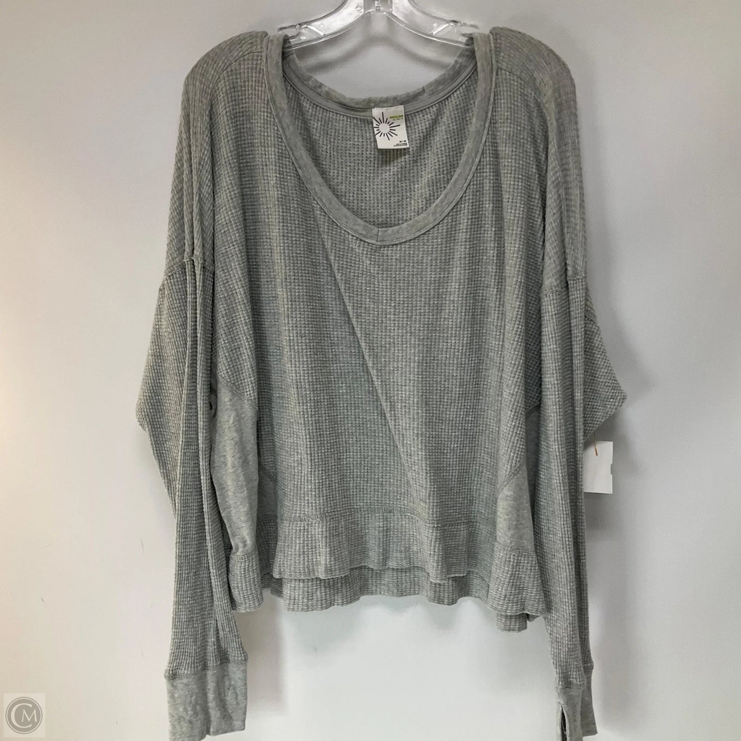 Top Long Sleeve By Aerie In Grey, Size: M