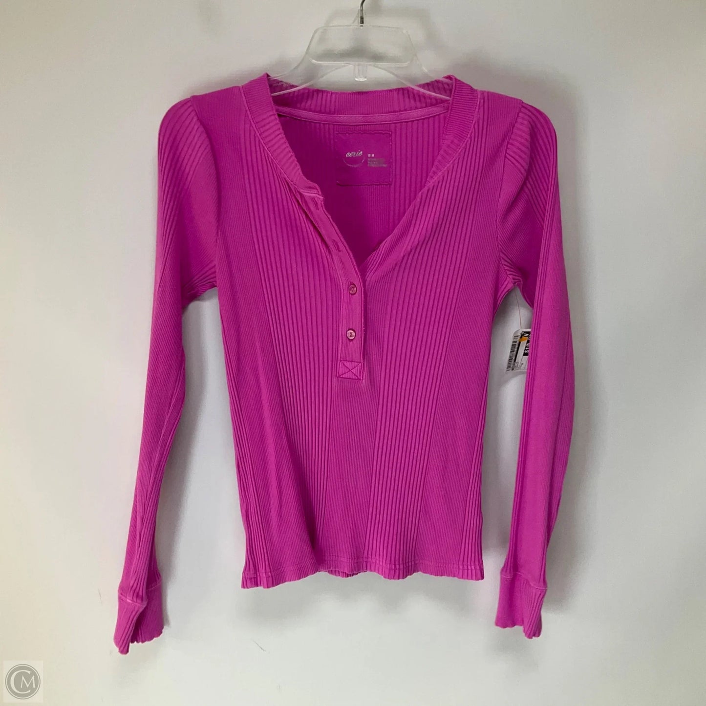 Top Long Sleeve By Aerie In Purple, Size: M