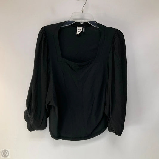 Top Long Sleeve By Anthropologie In Black, Size: M