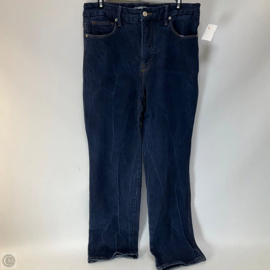 Jeans Straight By Good American In Blue Denim, Size: 10
