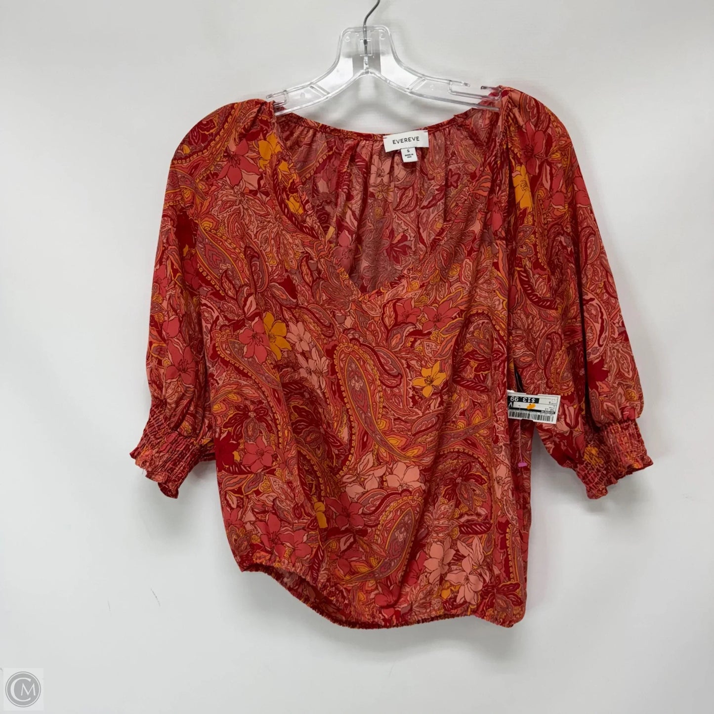 Top Long Sleeve By Evereve In Pink, Size: S