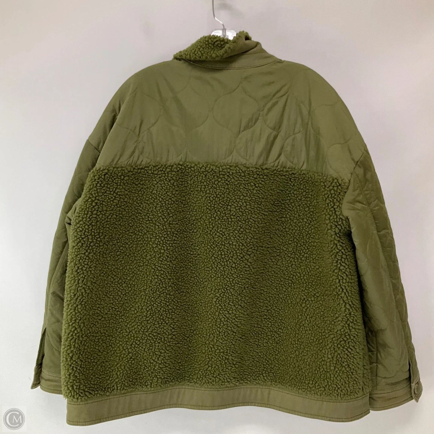 Jacket Faux Fur & Sherpa By Madewell In Green, Size: Xl