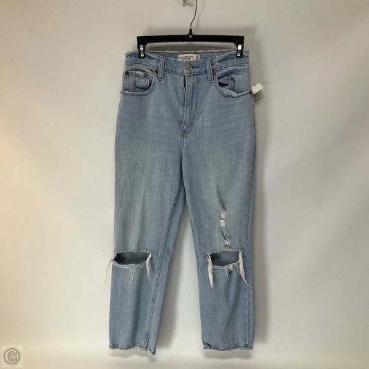 Jeans Straight By Abercrombie And Fitch In Blue Denim, Size: 2