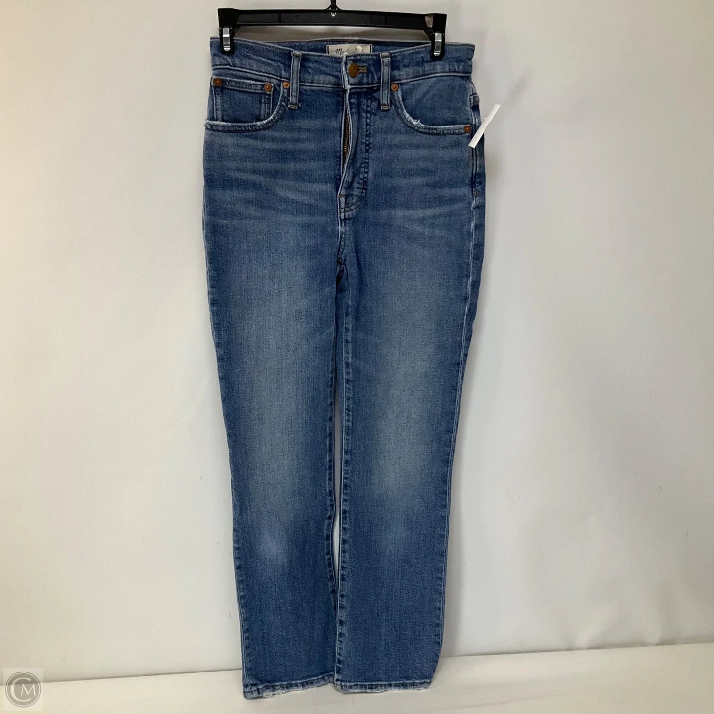 Jeans Straight By Madewell In Blue Denim, Size: 0