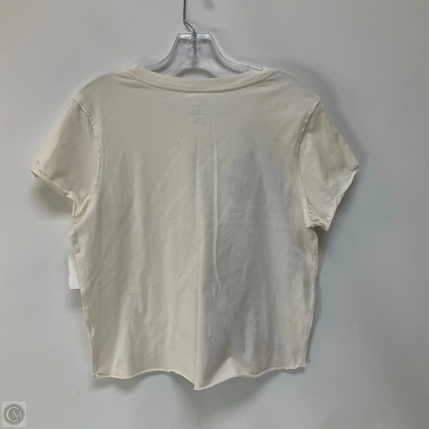 Top Short Sleeve By Anthropologie In Cream, Size: Xs