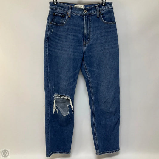 Jeans Straight By Abercrombie And Fitch In Blue Denim, Size: 4p