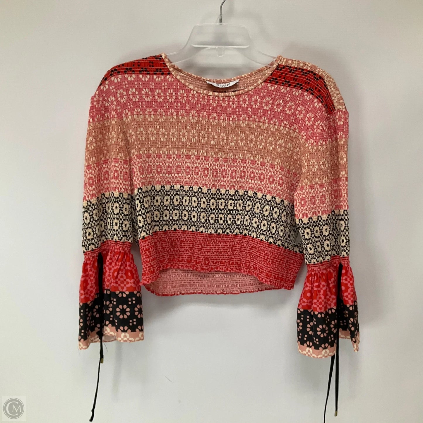 Top Long Sleeve Designer By Derek Lam In Pink & Red, Size: S