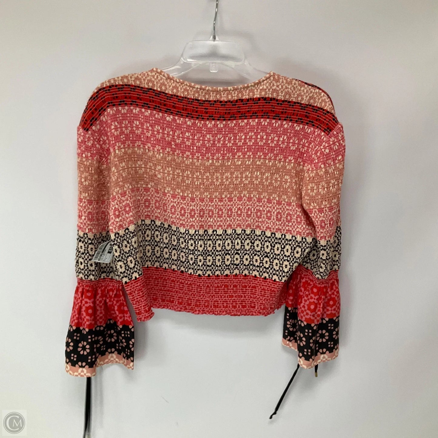 Top Long Sleeve Designer By Derek Lam In Pink & Red, Size: S