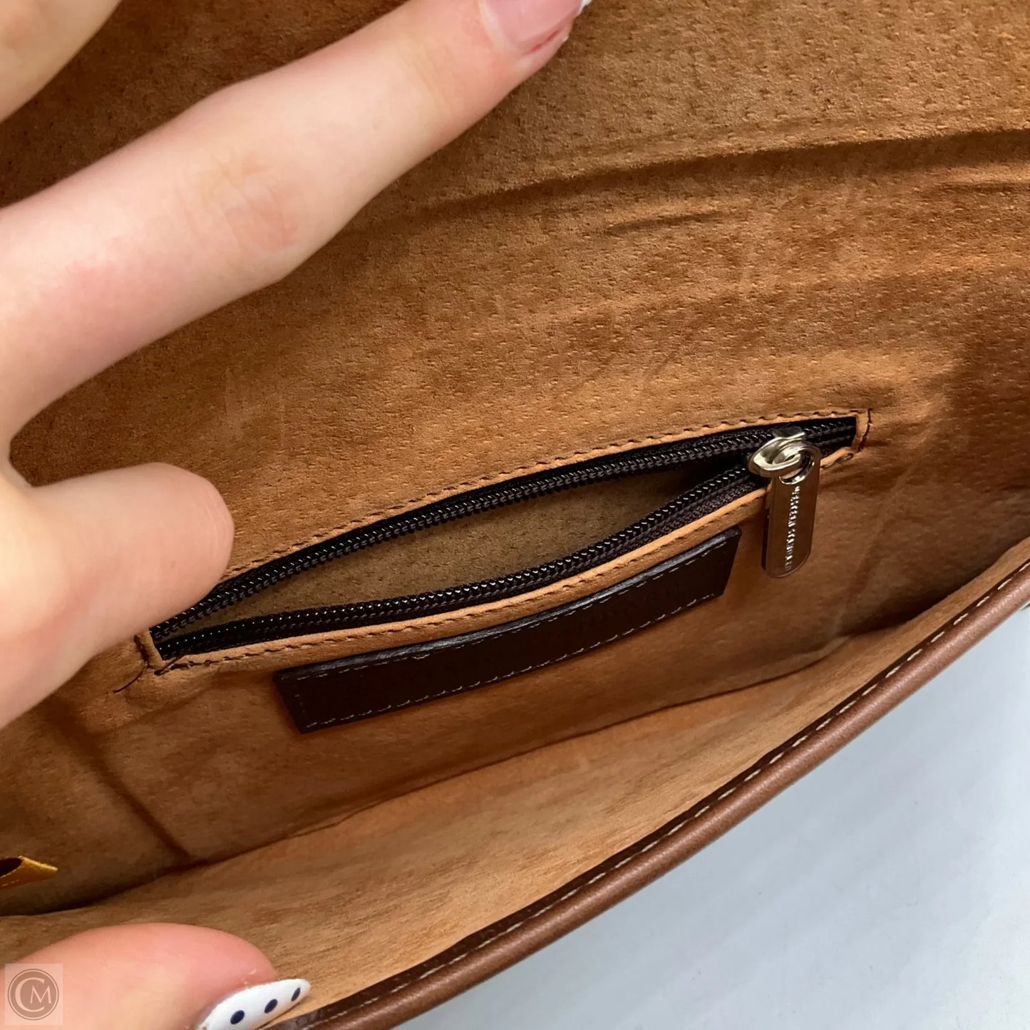 Clutch Leather By Cmc, Size: Medium