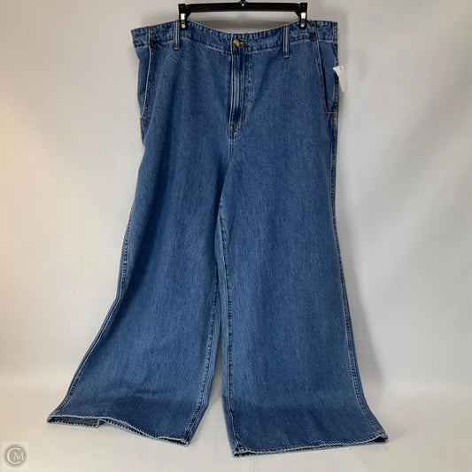 Jeans Wide Leg By Madewell In Blue Denim, Size: 14