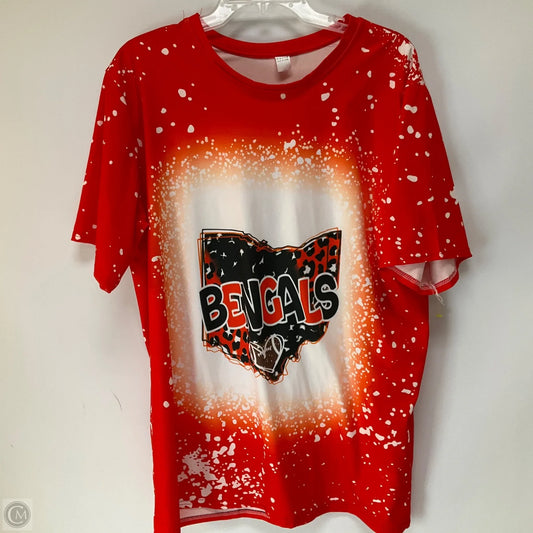 Athletic Top Short Sleeve By Cmf In Orange, Size: 3x