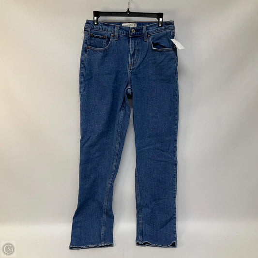 Jeans Straight By Abercrombie And Fitch In Blue Denim, Size: 4