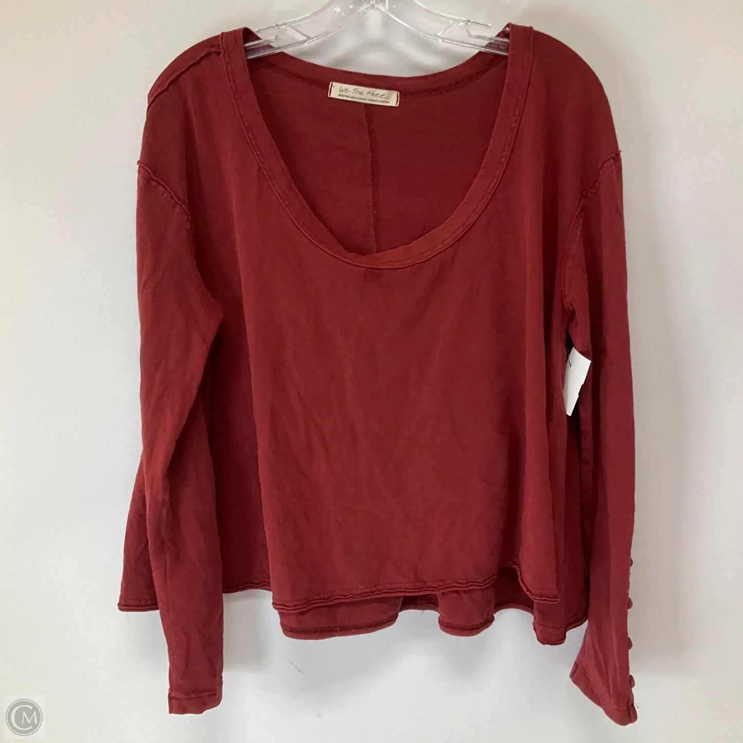 Top Long Sleeve By We The Free In Red, Size: M