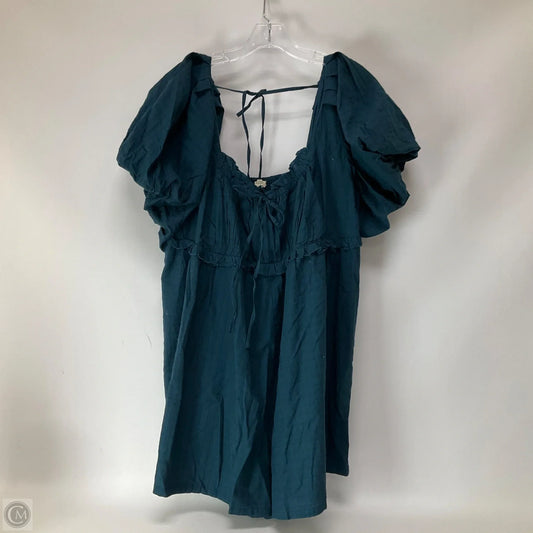 Romper By Pilcro In Teal, Size: 1x
