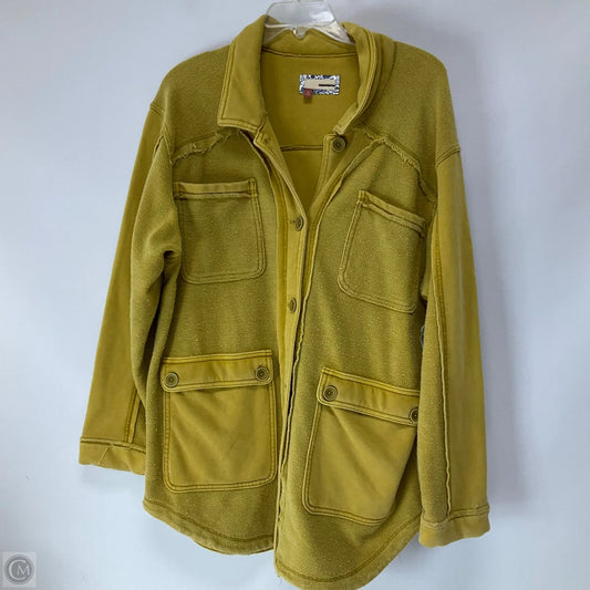 Jacket Shirt By Pilcro In Yellow, Size: Xl