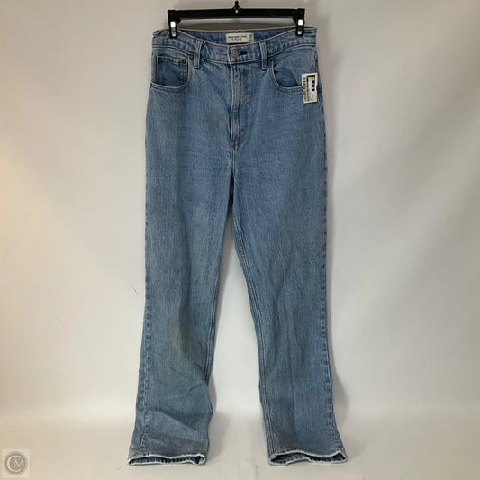 Jeans Straight By Abercrombie And Fitch In Blue Denim, Size: 4l