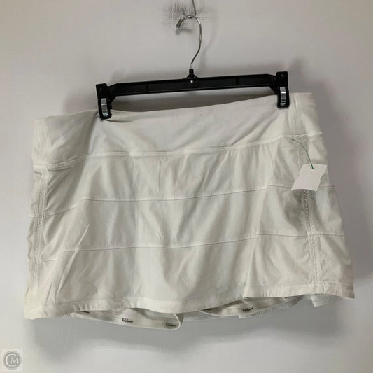 Athletic Skort By Lululemon In White, Size: 12