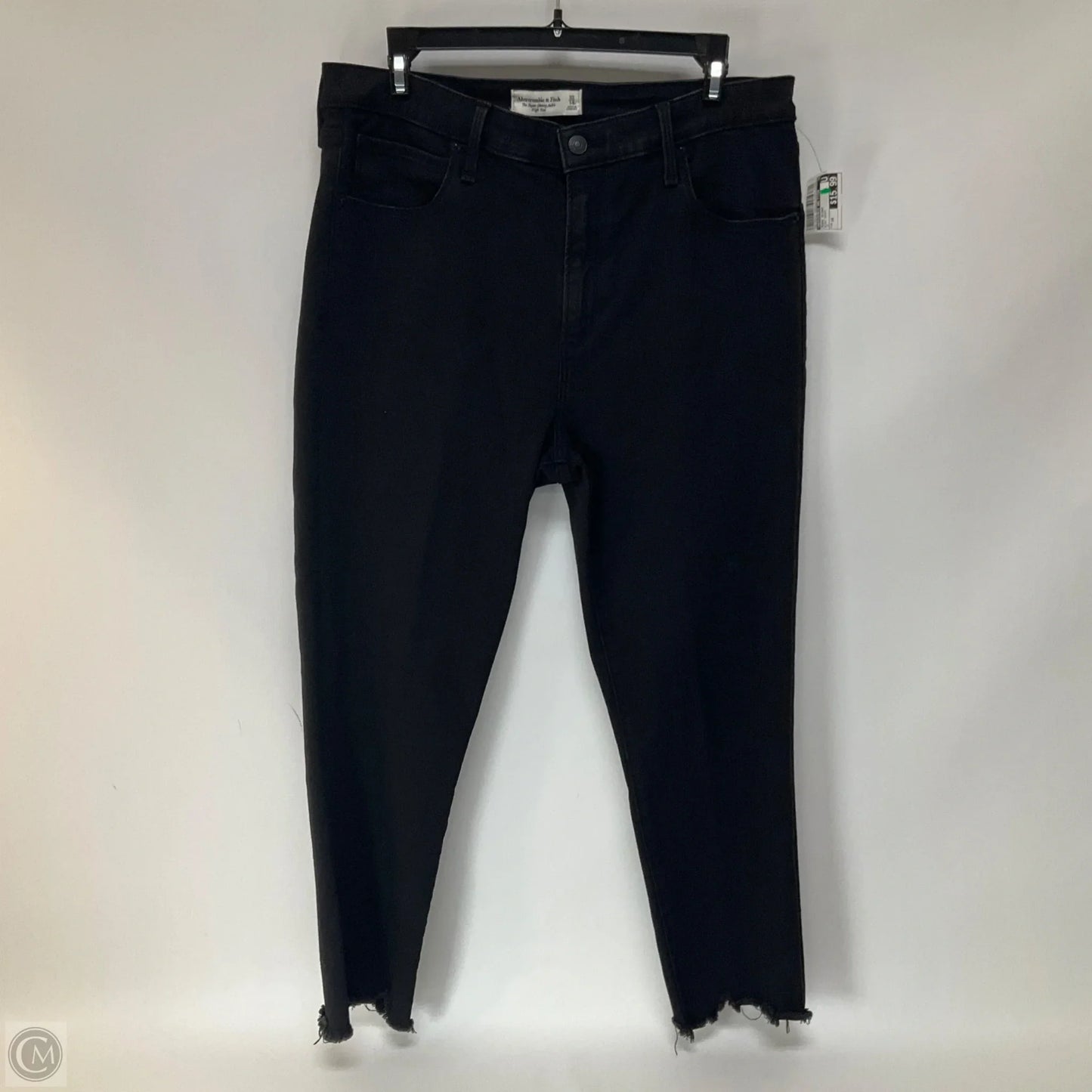 Jeans Skinny By Abercrombie And Fitch In Black Denim, Size: 14