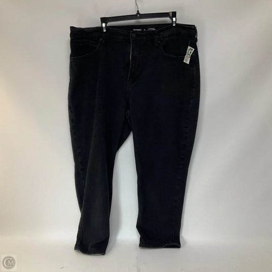 Jeans Straight By Old Navy In Black Denim, Size: 18