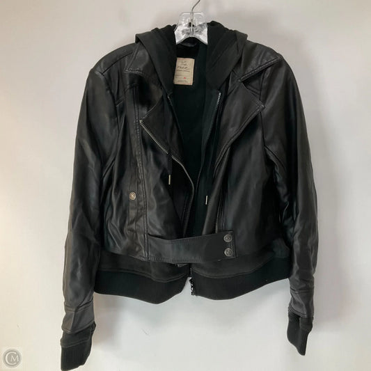 Jacket Moto Leather By We The Free In Black, Size: Xs
