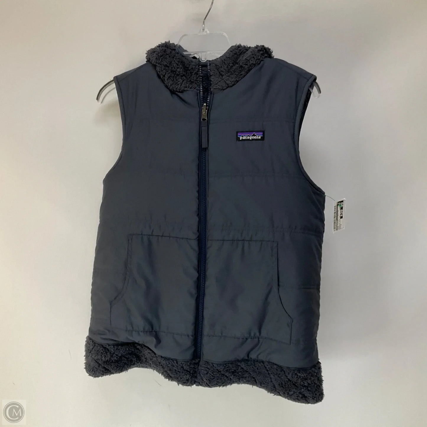 Vest Puffer & Quilted By Patagonia In Blue, Size: M